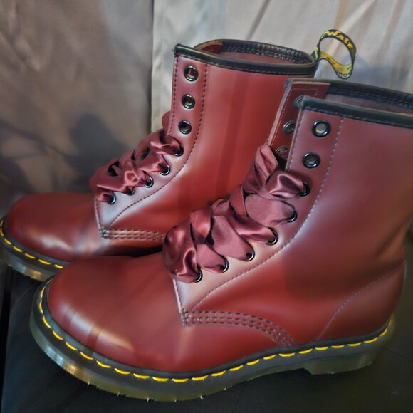 Womens Doc Marten 1460 Smooth Leather Lace Up Boots - Picture 6 of 10